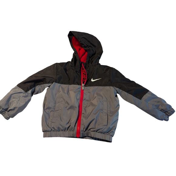 Nike Toddler Boy Midweight Black/Smoke Gray Jacket Sz 2T Preloved - Picture 3 of 10